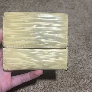 LV Epi Compact Wallet Cream / Vanilla Color